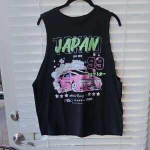 Black Graphics Tank Top